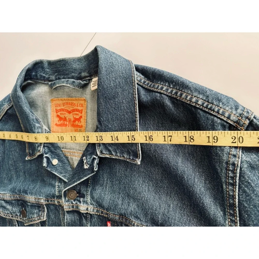 Levi's Denim Jacket Men's 3XL Hand Painted Art Trucker Vintage Style